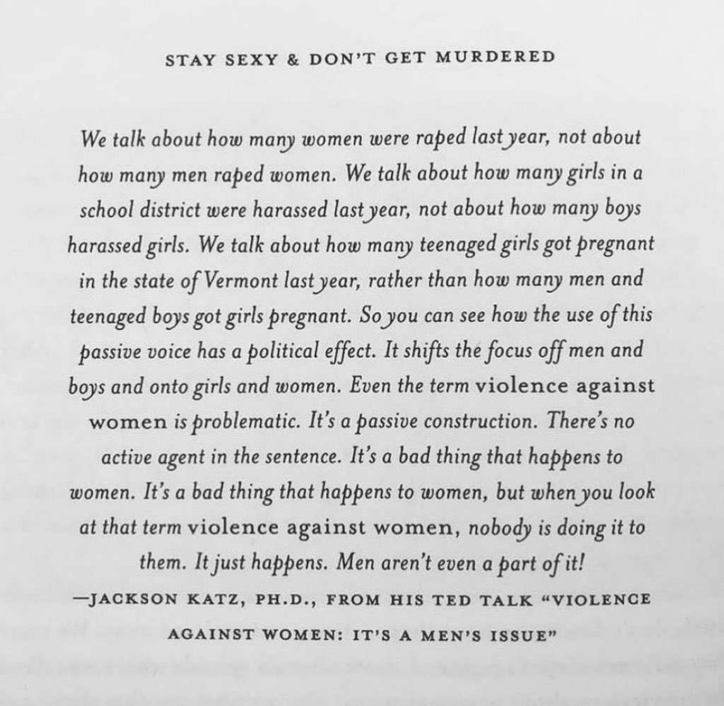 Stay sexy and don’t get murdered..”