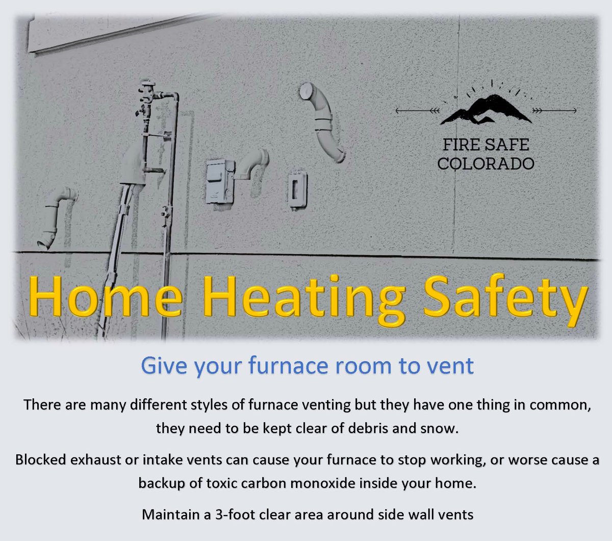 ColoradoSafe's tweet image. Keep your furnace vents clear this weekend