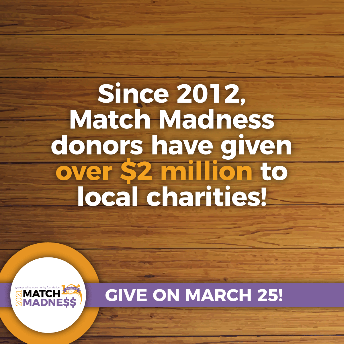 Today is the day! It is happening now! Donate now support Nex-Gen programs!  Go to MatchMadnessGSCF.org and donate anytime until 11:59 p.m.