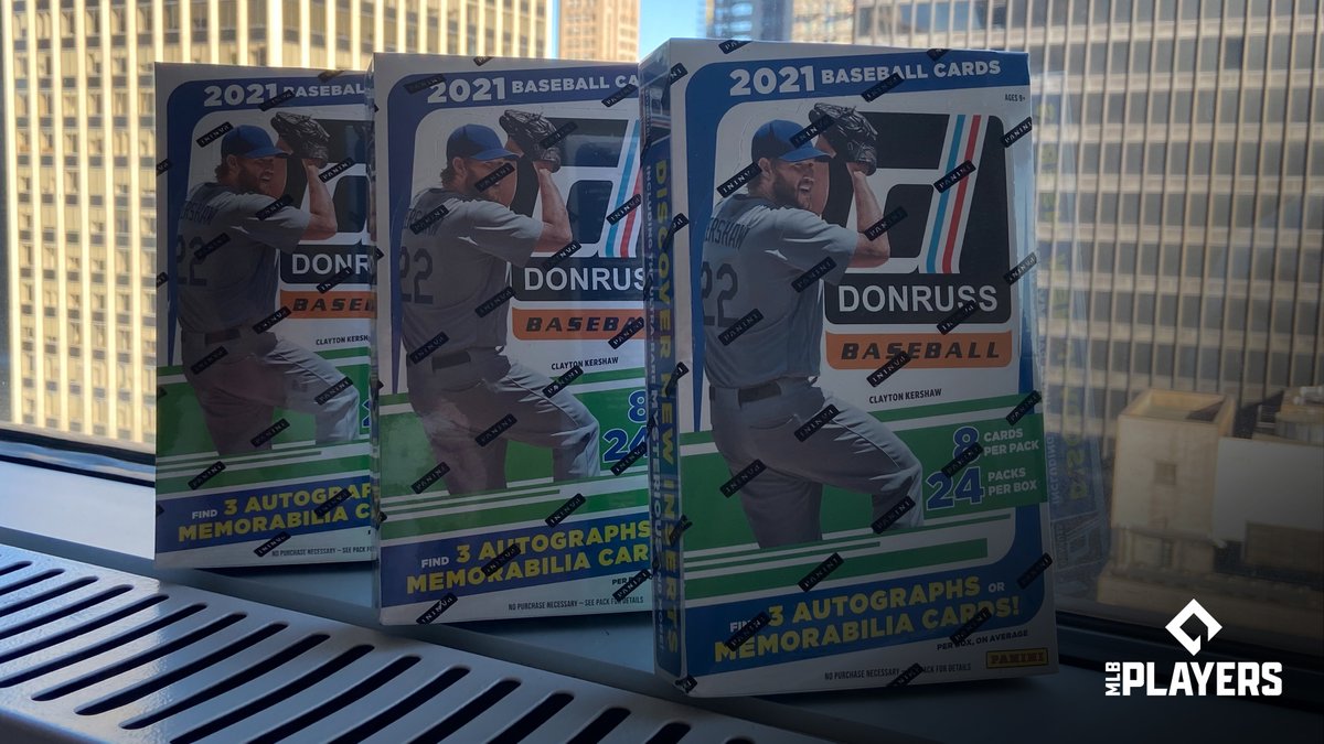 No you're not seeing double, you're seeing TRIPLE.  We're giving away a box of 2021 Donruss Baseball to 3 lucky winners!  All you have to do is follow us, RT this tweet and tag a fellow collector.  Giveaway ends MONDAY 👏