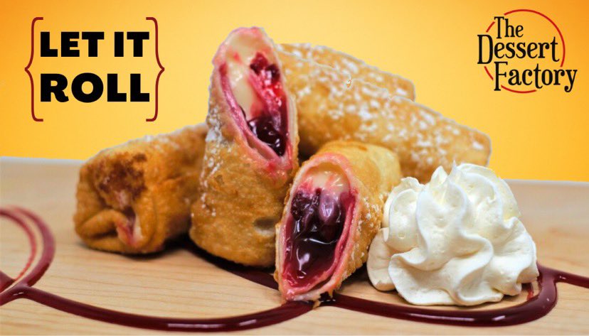 dessertnb's tweet photo. 😎 Rollin into the weekend Cherry Cheesecake style...
#CherryCheesecakeEggRolls #DessertFactory #WeekendVibes
To order...
🍒 Online - Download our local @northbayeats Takeout & Delivery app 📲 https://t.co/JQOWsy76zr
🍒 Call 705-472-7510
🍒 Find us on Skip The Dishes https://t.co/096eCNObcn