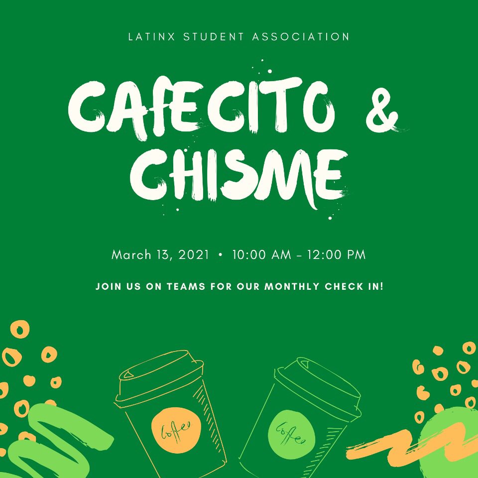 Reminder for our Cafecito &amp; Chisme tomorrow morning! It will be on TEAMS. Click here and follow the link to join: linktr.ee/LSA_GCSW

You can jump on and off as needed :)