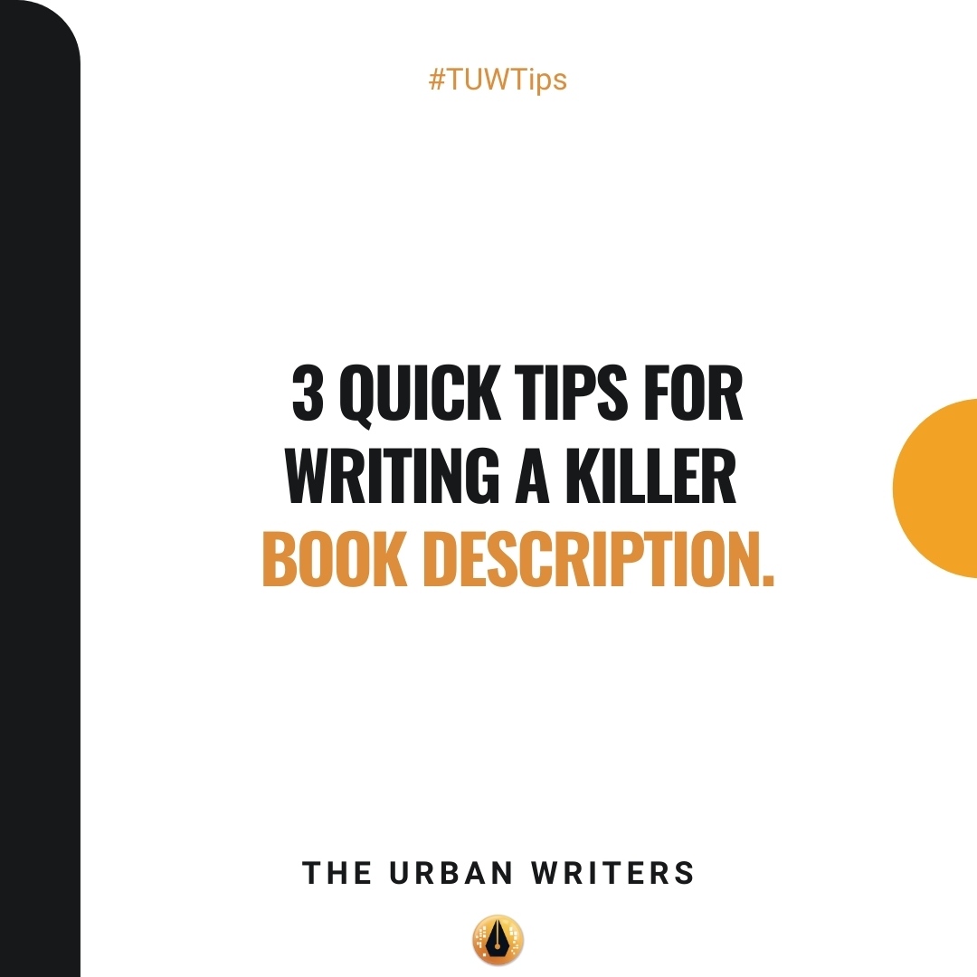 TheUrbanWriters's tweet photo. The Ultimate Guide to Professional Book Descriptions
A book description serves two main purposes
🌟Marketing strategy
🌟Introduces you as a writer as well as you brand
#bookdescriptions #authors #writers #selfpublishingtips
https://t.co/5S3NQOLwRt https://t.co/lESRG1HieZ