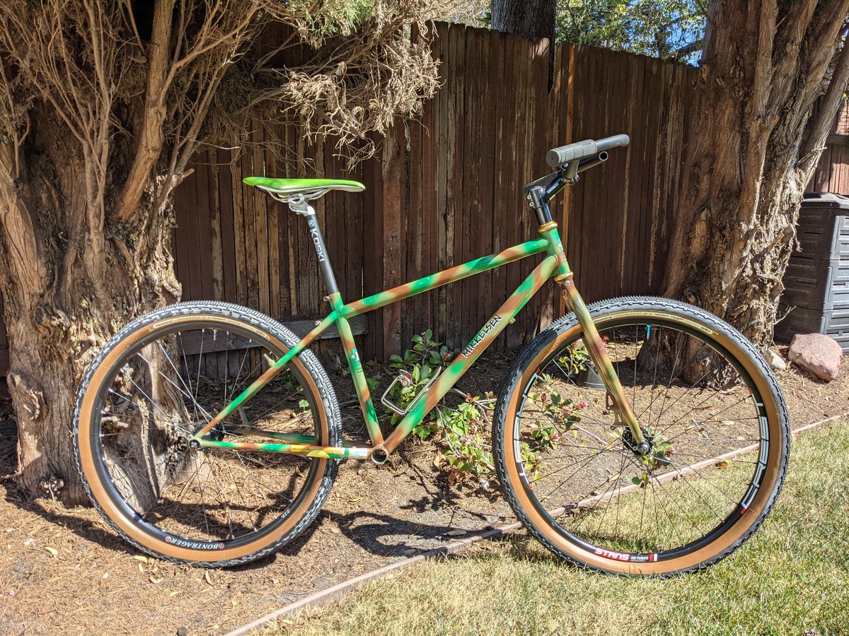 Quan's tweet image. Preview of next month's bike post. This is Level 5 Gravel. Flat bar gravel, aka an old mountain bike. #QuanCollection