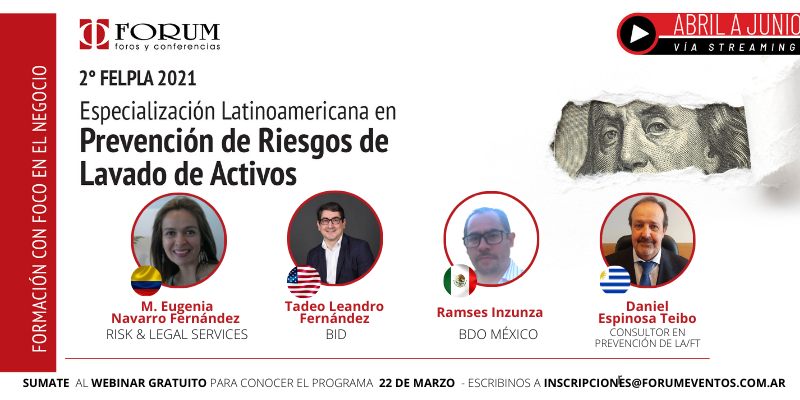 forumeventos's tweet photo. #Cumplimiento #Fraude  #PLAFT 
 En el  2° FELPLA que inicia en Abril, María Eugenia Navarro Hernández, Tadeo Leandro Fernández, Ramses Inzunza y Daniel Espinosa Teibo, analizarán las experiencias de EE. UU., Chile, Panamá, casos reales y tipologías.

INFO  https://t.co/6Zkcg42G0K https://t.co/VoWDop59SG