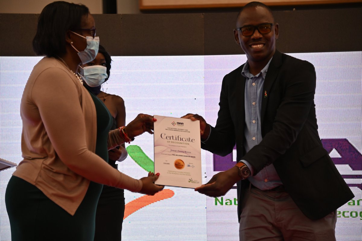 LVCTKe's tweet photo. We celebrate @JosephEtyang7 recognized at Diversity and Inclusion Awards &amp; Recognition #DIARAwardsGala #DIAR2020. 2nd Runners-up PWD inclusion champion award. https://t.co/zXcYEfWSiP