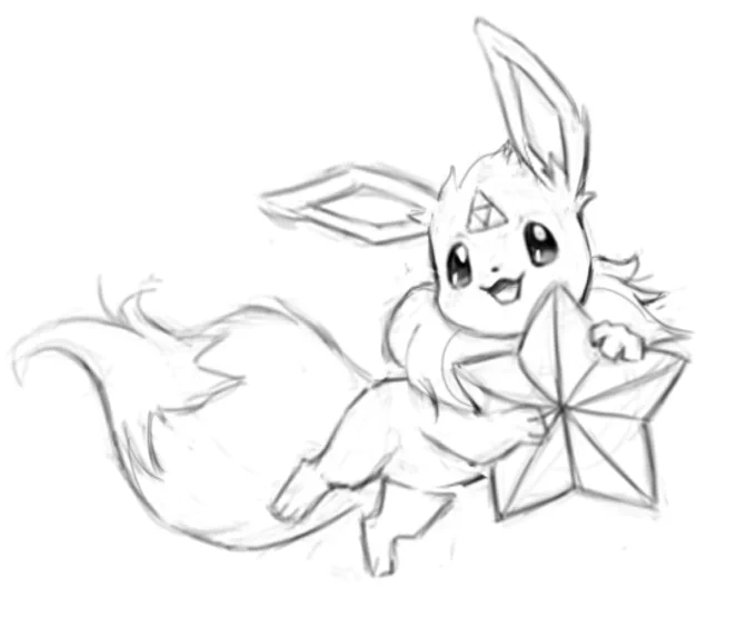 Trivee sketches :) #eevee 