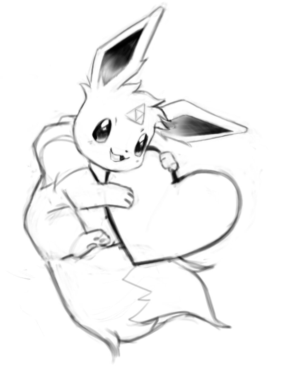 Trivee sketches :) #eevee 