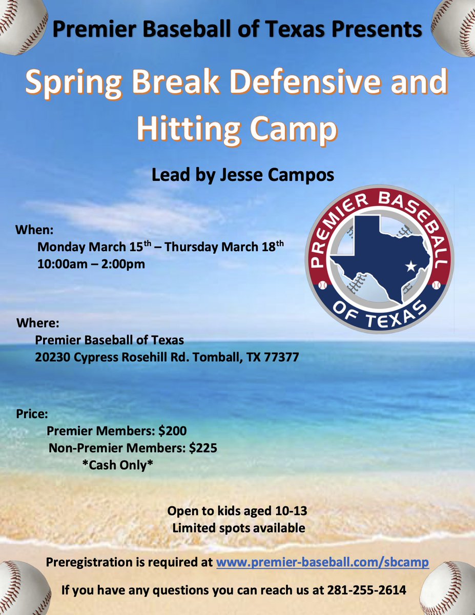 ***Attention: Here are the updated hours for our Spring Break Camp and we only have a few slots left so sign up now to reserve your place!!***