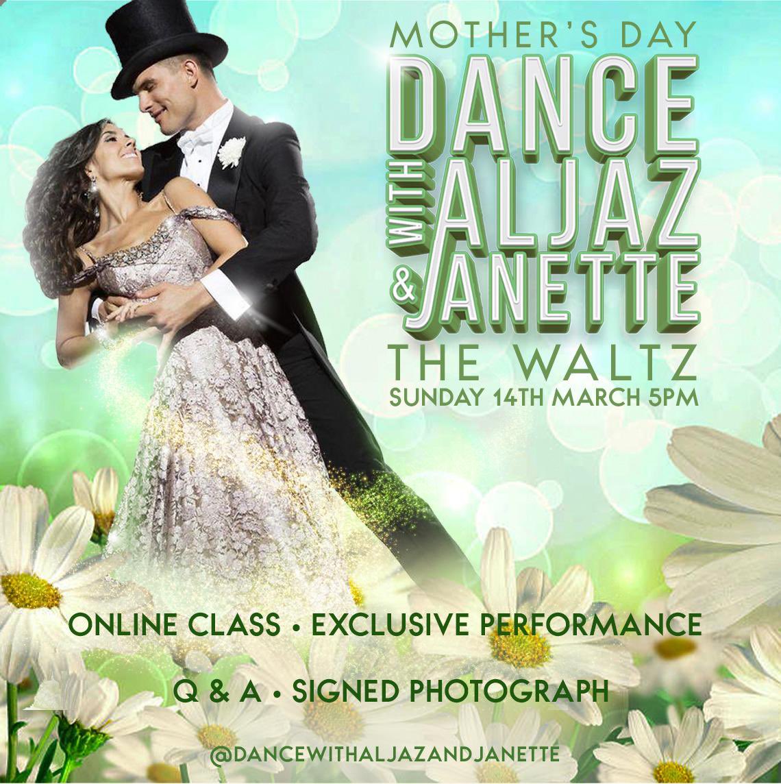 Treat your mum this Mother’s Day to a very special waltz lesson with <a href="/JManrara/">Janette Manrara</a> and I. We will also be doing an exclusive performance and answering you questions live on zoom. And you get a signed photo. #keepdancing #mothersdaygift  designmynight.com/london/whats-o…