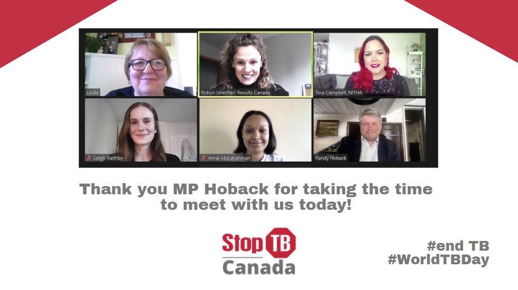 StopTBCanada's tweet photo. Thank you for taking the time to meet with us today @MPRandyHoback 😀We look forward to having you work alongside #NITHA to raise awareness about how #TB is impacting communities in your riding this #WorldTBDay!
Together we can & must #EndTB
#TheClockIsTicking https://t.co/Slo0naOL5I