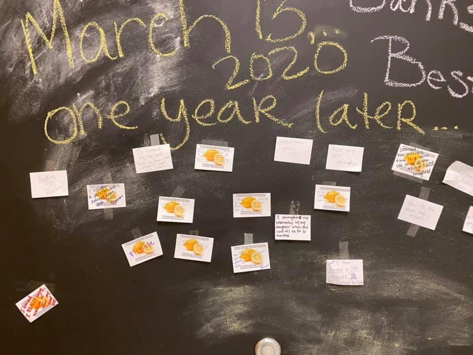 BanksRoadES's tweet image. Today was the one year anniversary of schools changing everything about the way we do things. We decided to focus on how we turned lemons into lemonade and celebrate something we gained from the experience @WCPSS @Southernarea1