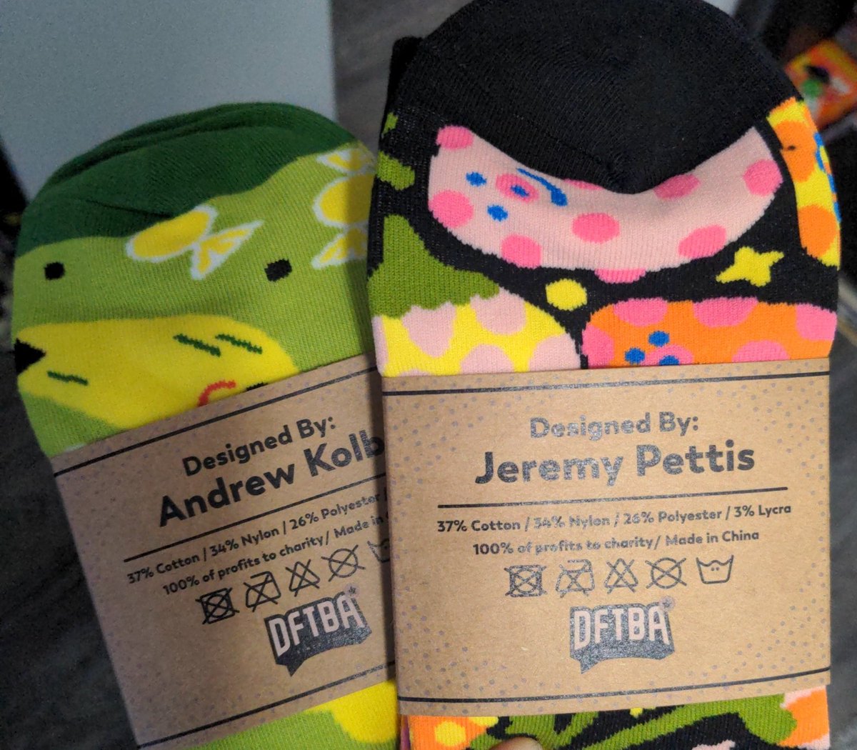 braydenfengler's tweet image. My best subscription of the year has finally started arriving. New goofy socks every month babyyyyy #awesomesocksclub
@DFTBArecords