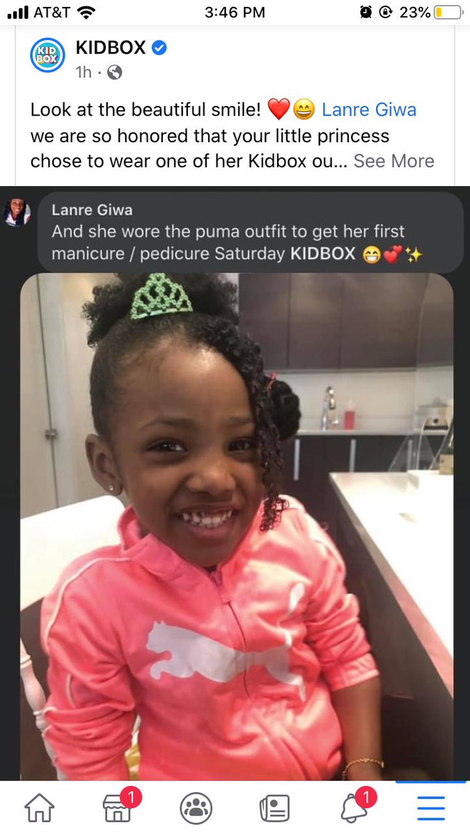 My baby’s picture inher @PUMA  outfit was reposted on @KidboxOfficial facebook that has over 750k followers😁✨#AtlantaChildModel #Kidbox #Puma #tracksuit #FitKids #3yearsOld #birthday #maniPedi #imaniJadesola #NigerianGirl #NigerianAmerican #Atl #BabyModel #CuteKids #naturalHair