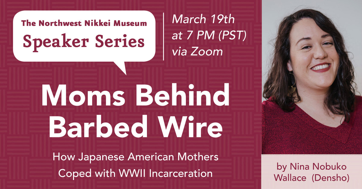 DenshoProject's tweet photo. Join @jcccw for Moms Behind Barbed Wire: How Japanese American Mothers Coped with WWII Incarceration. Densho's @nina_nobu will share an in-depth look at Japanese American mothers’ experiences in WWII incarceration camps. https://t.co/bD6EJaO6Vj https://t.co/bAaJBFg1f8