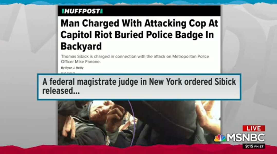 Emolclause's tweet photo. #BREAKING:Turns out a federal magistrate judge in NY has granted bail to a DC insurrectionist, accused of assaulting a Capitol police officer, ripping off his badge, and burying the badge in his backyard as a trophy. WTH?
#TheResistance #DCInsurrection #FridayThoughts #FBRParty https://t.co/vhnqL1gyiJ