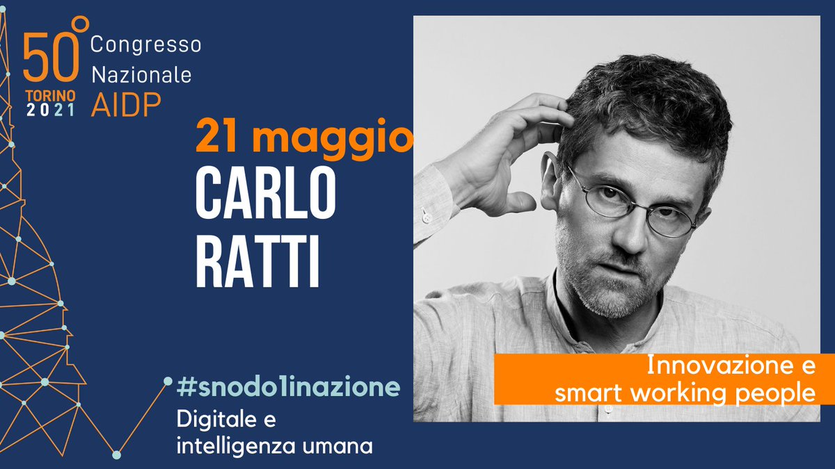 AIDP Gruppo Piemonte e Valle d’Aosta (@aidp_piemvda) on Twitter photo Anche <a href="/CarloRatti/">Carlo Ratti</a> sarà ospite ad #AIDP2021 - 50° Congresso Nazionale @AIDPlive - Associazione Italiana per la Direzione del Personale.
⚠ ISCRIVITI ENTRO IL 31 MARZO ⚠
🧡💙Vivi il #Congresso al 100% 🧡💙
⭐ CLICCA QUI ➡ congresso.aidp.it Anche <a href="/CarloRatti/">Carlo Ratti</a> sarà ospite ad #AIDP2021 - 50° Congresso Nazionale @AIDPlive - Associazione Italiana per la Direzione del Personale.
⚠ ISCRIVITI ENTRO IL 31 MARZO ⚠
🧡💙Vivi il #Congresso al 100% 🧡💙
⭐ CLICCA QUI ➡ congresso.aidp.it