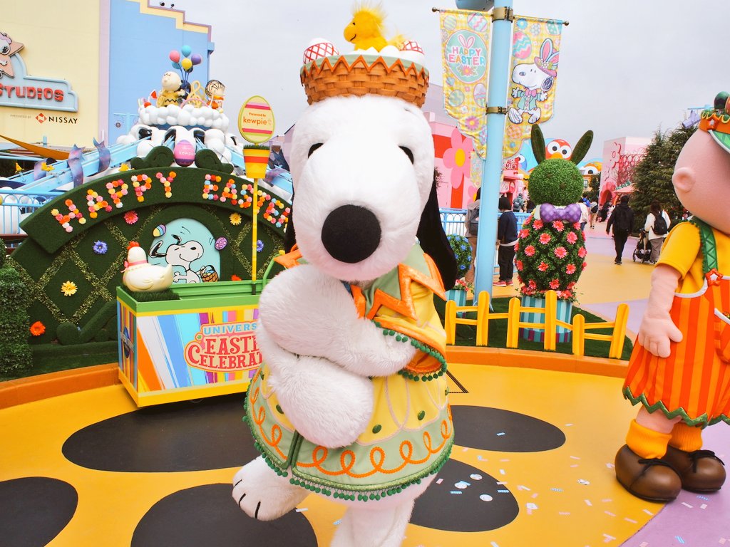 Kana Miyu ユニバ垢 昨日のイースター初日の モデルさんのように 素敵なポーズを たくさんしてくれたスヌーピー とオチャメなチャーリー 可愛すぎて死ぬー Usjファン Usjイースター Nolimit