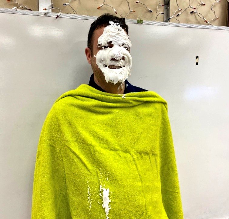 ABESCardinals's tweet photo. Mr. Crowe's virtual students have passed 75 iReady lessons and got to celebrate by seeing their teacher get a pie to the face! Hard work is delicious. 🥧
#DefiningOurFlying https://t.co/uuaJV3NteW