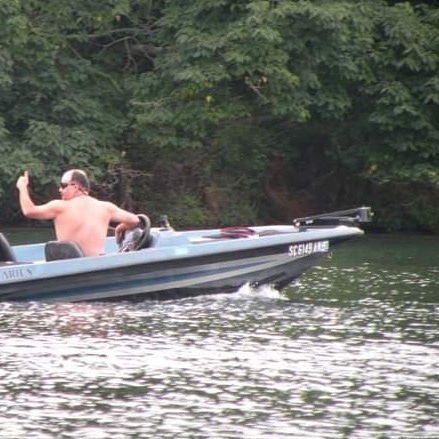 I'm sure you and Jesus are having fun fishing, but I'll miss you until I join you. Thanks for embarrassing nicknames; taking us on the boat; taking care of me; and all the laughter. I'll see you again one day. Until then I'm glad you're in heaven with no pain. I love you, Daddy.