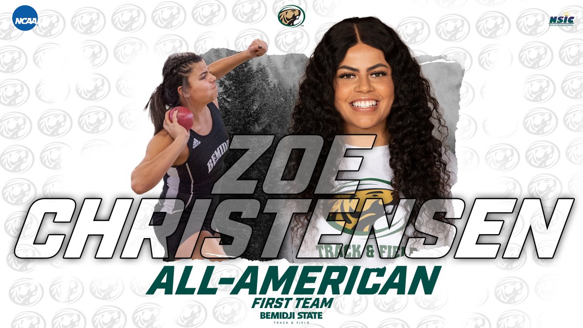 BSUBeaversXCTF's tweet photo. 🇺🇸 ALL-AMERICA STATUS 🇺🇸

Zoe Christensen finishes 4️⃣th in the shot put with a PR of 14.98m/48-08.25

#BeaverTerritory https://t.co/3i80Ie0aWJ