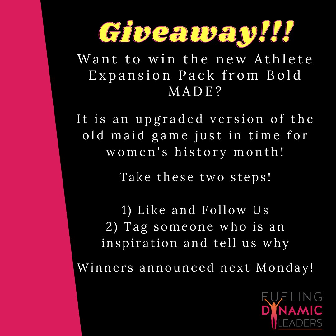 FDLProgram's tweet photo. INSTAGRAM GIVEAWAY ALERT! Want to win a pack of Bold Made, the old maid game upgraded to empower women? Head over to our account: https://t.co/2GHiTk29O3 First, like our insta post and follow our insta account. Second, tag someone who inspires you and let us know why! https://t.co/Hp0OBJCJ5K