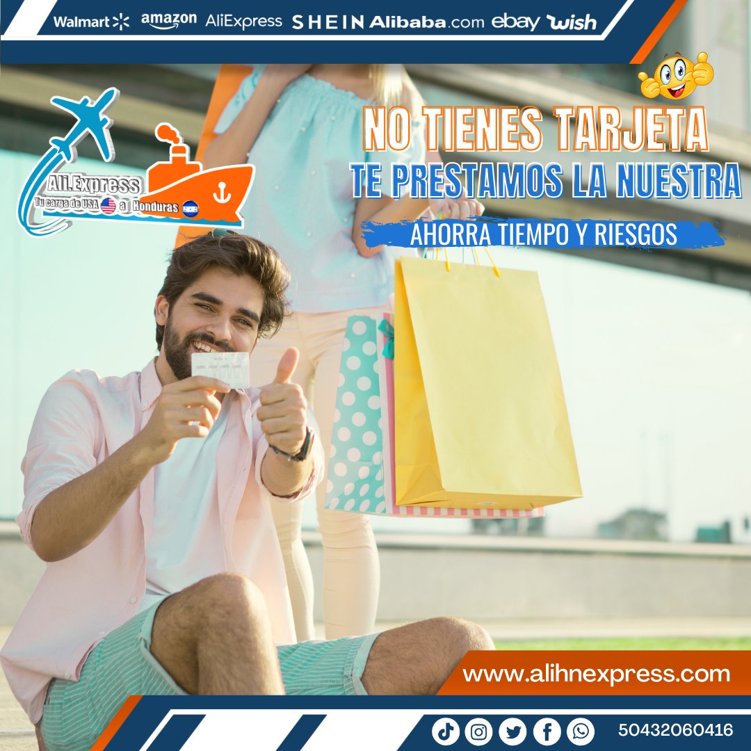 Alicargo504's tweet photo. 💳NO TIENES TARJETA NO TE PREOCUPES TE PRESTAMOS LA NUESTRA 
📲 https://t.co/as0HD0OJUE

#paletsaereo #casilllerovirtual #cargaaerea #cargamaritima #ecommerce #paqueteria #comprasonline #courier #importadores #buy #shipping #ebay #amazon #aliexpress #alibaba #honduras #walmart https://t.co/JHl1BNice6
