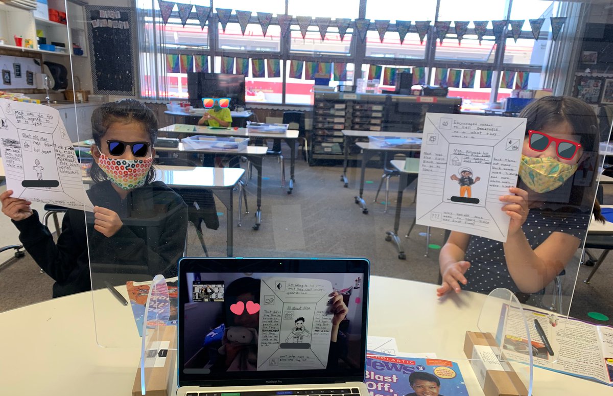MrsKChia's tweet image. Feeling extra accomplished today ...  #simultaneousteaching #guidedreading groups w/ Zoomers &amp;amp; Roomers ... and look what they did 😍!  #InPersonTeaching #HybridTeaching #ProudTeacherMoment #DepthAndComplexity #USDLearns #CarltonUSD