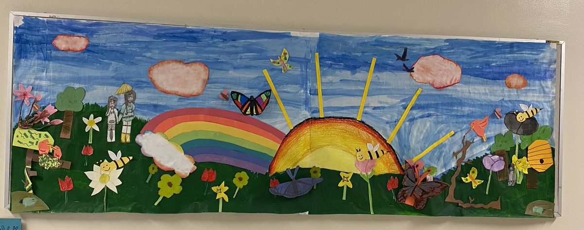 A spring mural! Great job Room 6! <a href="/SchoolMeadows/">Meadows West School</a>