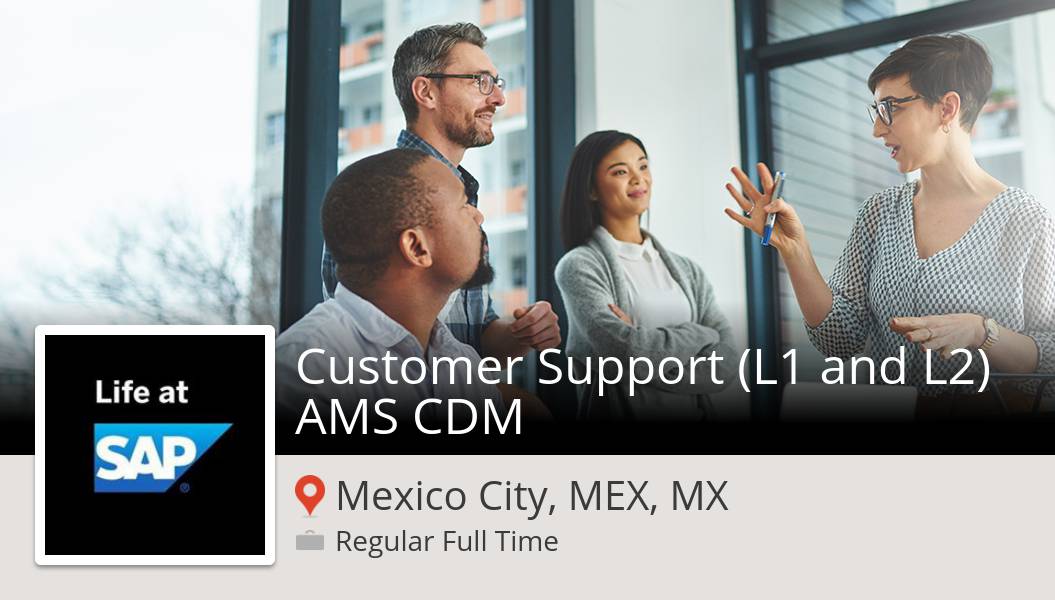 marumariamtz's tweet photo. Echa un vistazo a este #oferta: Customer #Support (L1 and L2) AMS CDM en #SAP en #MexicoCityMEXMX https://t.co/4giaFWJfbI #JobsAtSAP https://t.co/PR27UZgxdn
