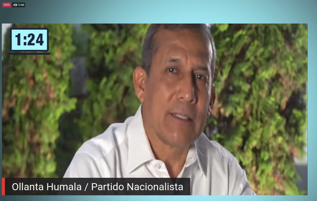 OllantaTv's tweet photo. @Ollanta_HumalaT en debate presidencial: Emergencia ecológica y climática. #OllantaPresidente 🇵🇪 https://t.co/ktjS9OgW3f https://t.co/JtpdtpzoFv