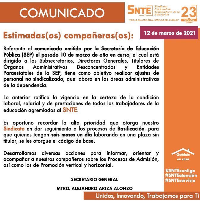 OficialiaSNTE23's tweet photo. Información importante compañeros 🗣⚠️ https://t.co/lfmM3zOkot