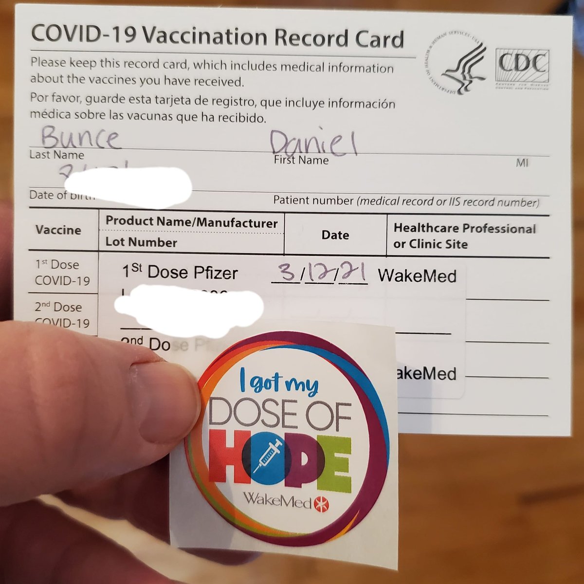 1st dose of the vaccine ✅