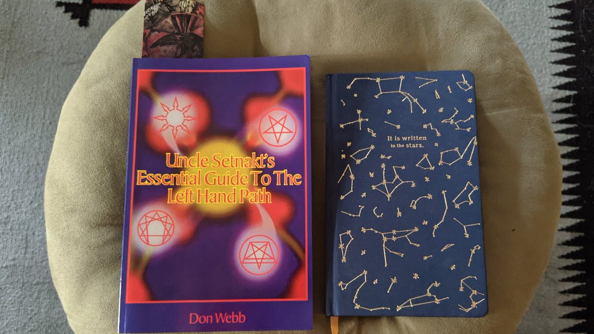 horticult_heka's tweet image. Finally purchased "Uncle Setnakt's Essential Guide To The Left Hand Path" and read about 1/3 so far. Very clear and concise - exactly what I've been looking for. The other book is a journal I purchased back in January with the intention to use it as a tarot diary. #xeper #LHP