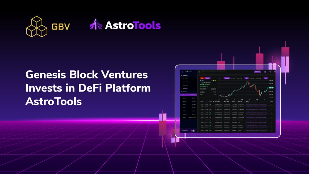 We're pleased to reveal our new partner Genesis Block Ventures!

<a href="/gbvofficial/">GBV Capital</a> has made an investment in AstroTools to grow the community and accelerate development for multi-chain DEX support, with the first being <a href="/PancakeSwap/">PancakeSwap</a> #BSC.

Read @ gbv.capital/astrotools/

More to come!