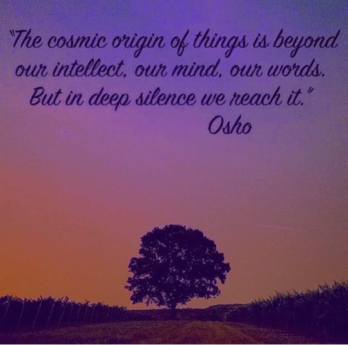 BuddhaBrian's tweet photo. The Cosmic Origin Of Things Is Beyond Our Intellect, Our Mind, Our Words.

But In The Deep Silence We Reach It.” 
   ~#Osho

#Silence #DeepSilence #BuddhaBrian #BeyondMind #BeyondIntellect #BeyondWords #CosmicOrigin #Understanding #CosmicConsciousness #TheMind https://t.co/xz7RZqamFP