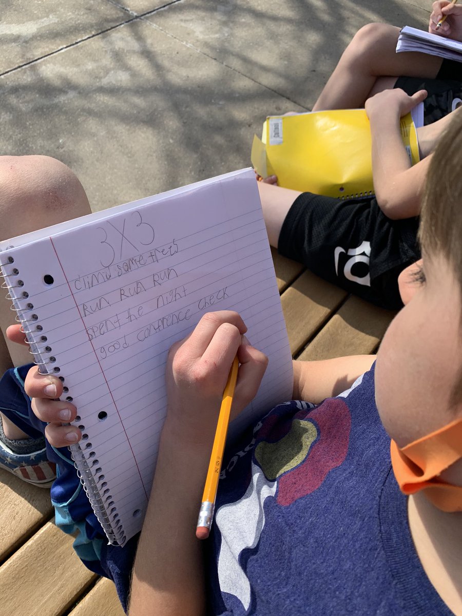 MissBurkley's tweet photo. So inspired by you @ali_locker  💜 these students loved this writing strategy to play around with this week ! https://t.co/4Y6UEj7JBt