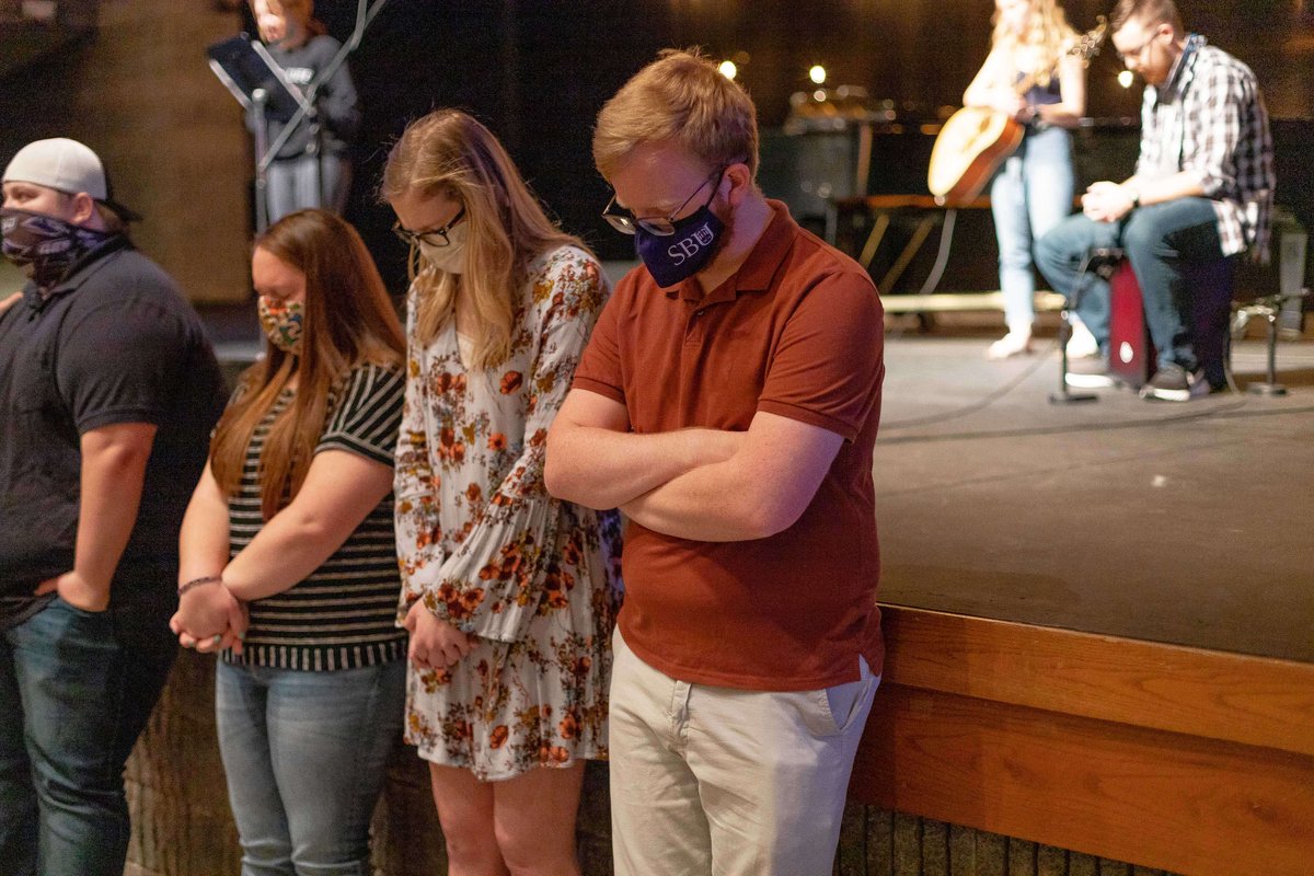 SBUniv's tweet photo. A commissioning service was a beautiful time of prayer &amp; worship as we prepare to send out five CGC mission teams over spring break. Teams will serve in Texas, Arkansas, &amp; South Dakota.

Please join us in praying for these teams as they minister in various ways next week. #SBUniv https://t.co/LPpqmzqIUx