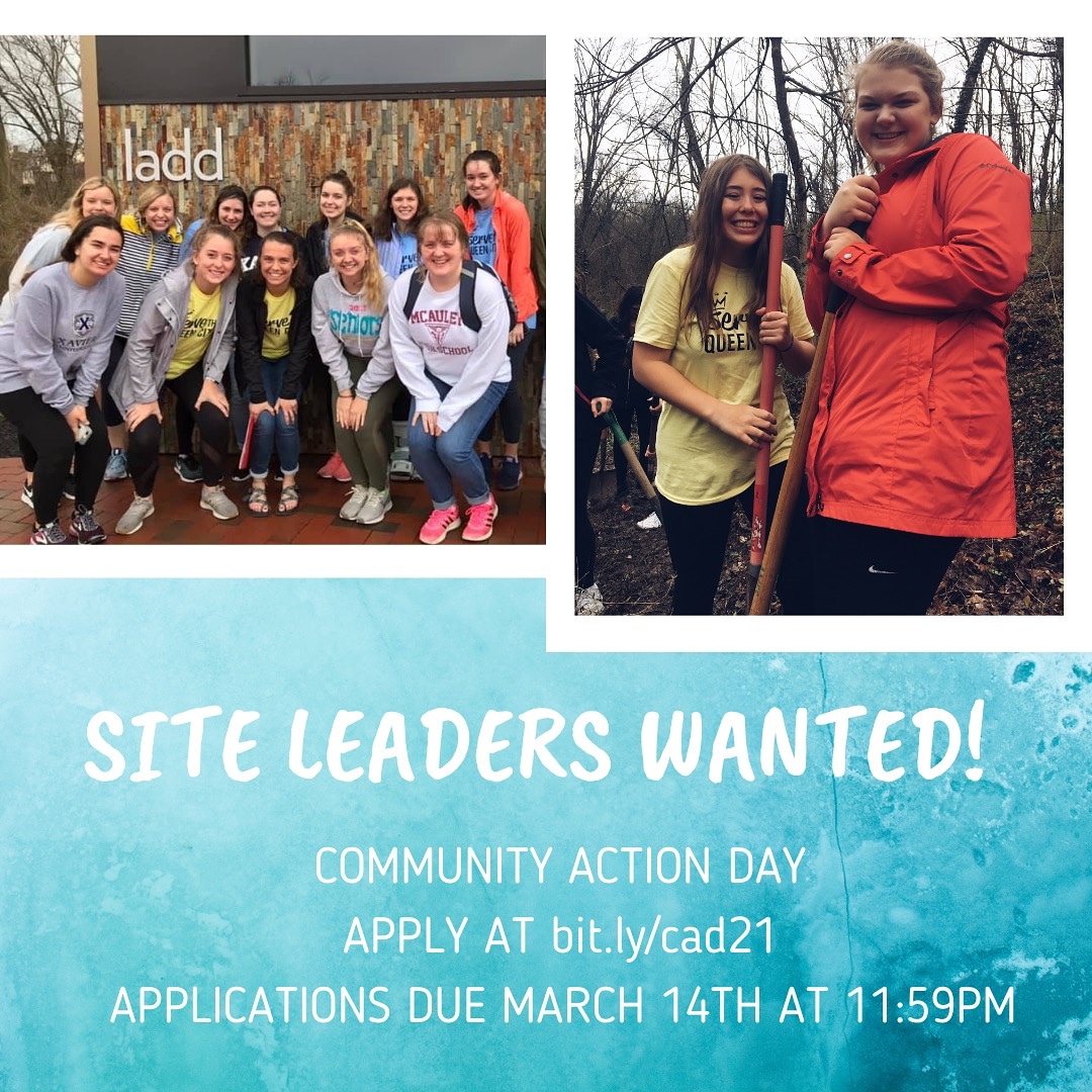 Community Action Day is 3/27! 
And Site Leaders are wanted! Site Leaders are needed to accompany each group of students to a particular site and then lead their group in meaningful reflection. You MUST be able to attend a virtual Site Leader Training on either 3/21 or 3/22.
