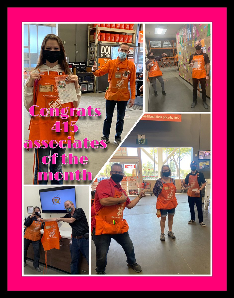 Way to go Kaitlyn , Mary Pat, Roger and DS Zach for achieving associate of the month. Well deserved!!! <a href="/CBoswellHD/">Corey Boswell</a> <a href="/RussellTomlins7/">Russell Tomlinson</a> <a href="/mosesjedTHD/">Jed Moses</a> <a href="/FeliciaPuente05/">Felicia Duran</a> <a href="/D66Celest/">Sheldon Celestine 🇹🇹🇺🇸</a> <a href="/cat_thanner/">Cathy Thanner</a>