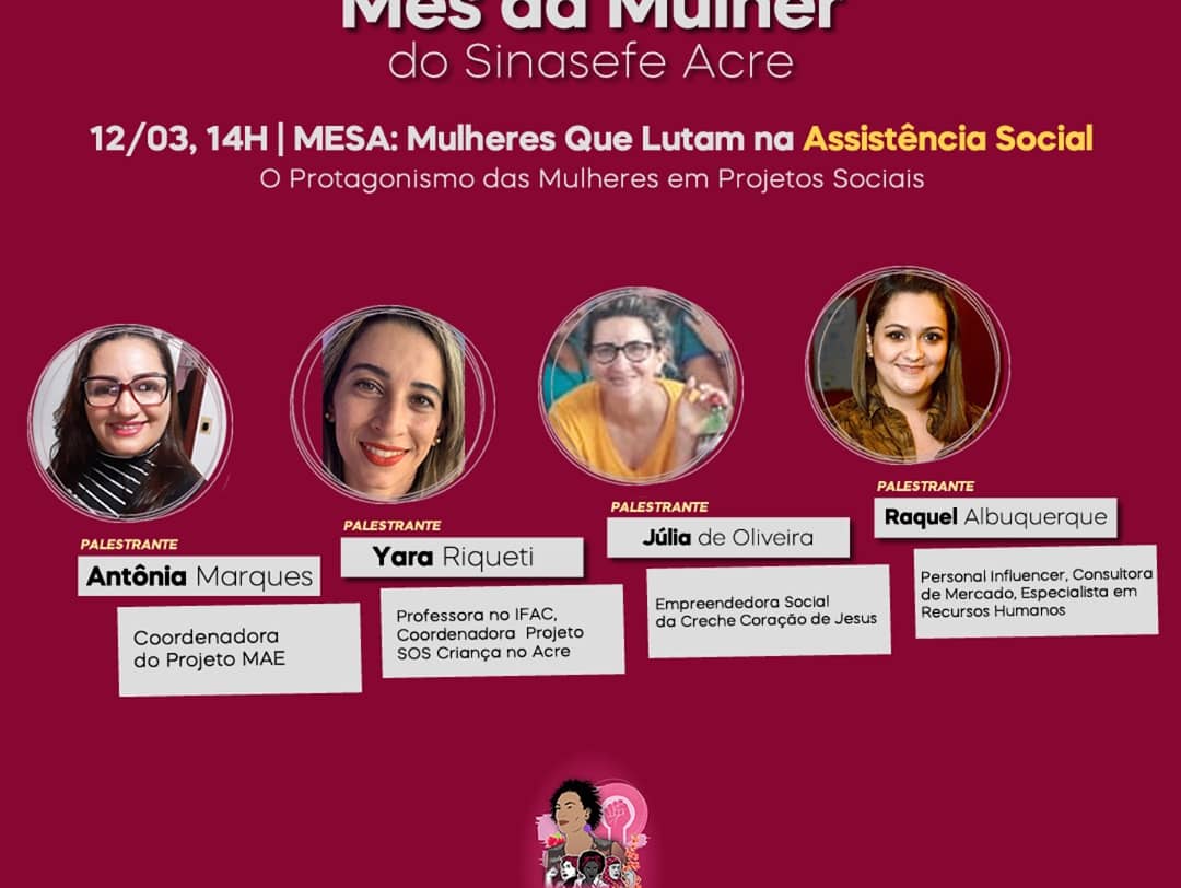 ProjetoMAEac's tweet photo. Nesse mês de março, está sendo realizado o Seminário do Coletivo de Mulheres que Lutam (programa que surgiu através da parceria do SINASEFE/Ac com o IFAC), onde trataremos de temas voltado para a importância da representatividade das mulheres na sociedade (+) https://t.co/CnOK7v3gAS