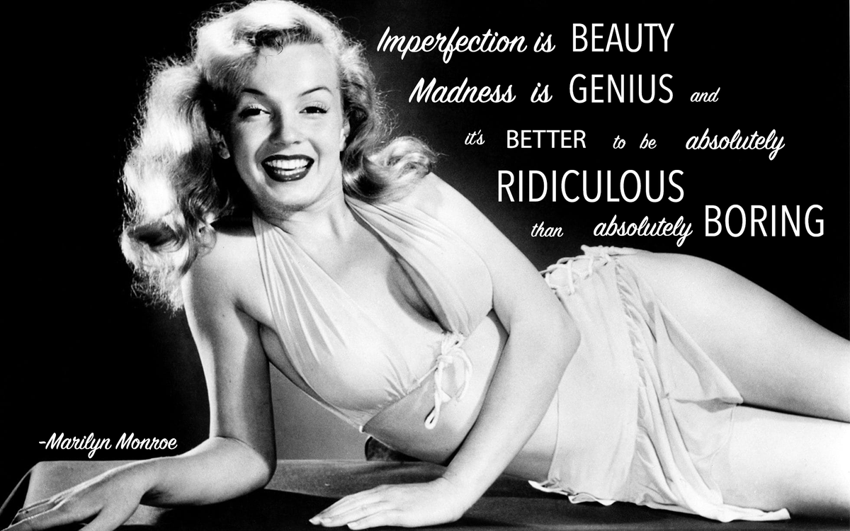 BecerrilOlaia's tweet photo. For this week I chose #MarilynMonroe 's quote because she was an inspiring woman #RSJ108 https://t.co/t7W4CkKdD3