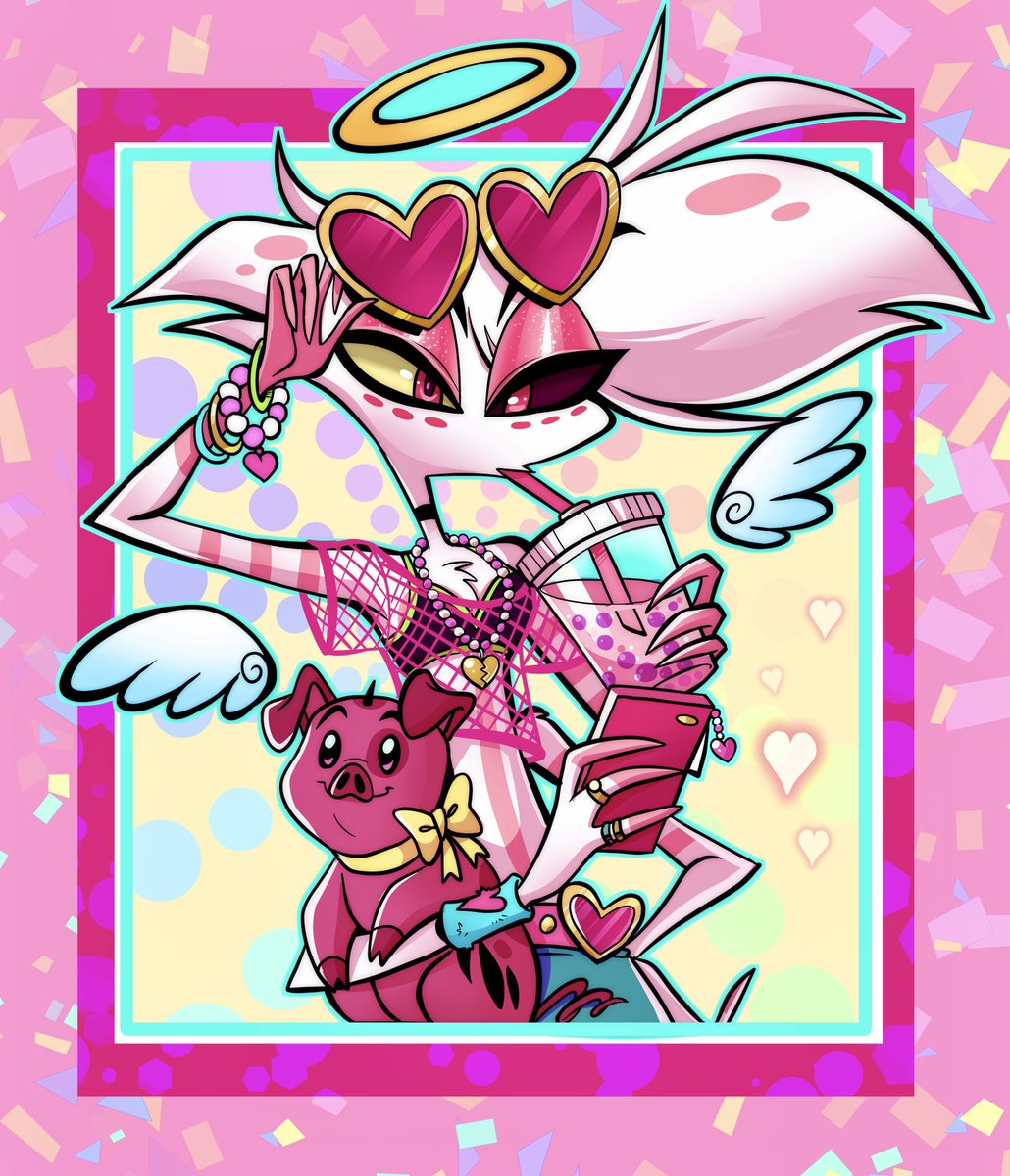 madelezabeth's tweet photo. Ive always wanted to do a #DTIYS ❤️💕 So yeah! Draw this in your style! #HazbinHotel #HazbinHotelAngelDust https://t.co/xCR2D6zuAW