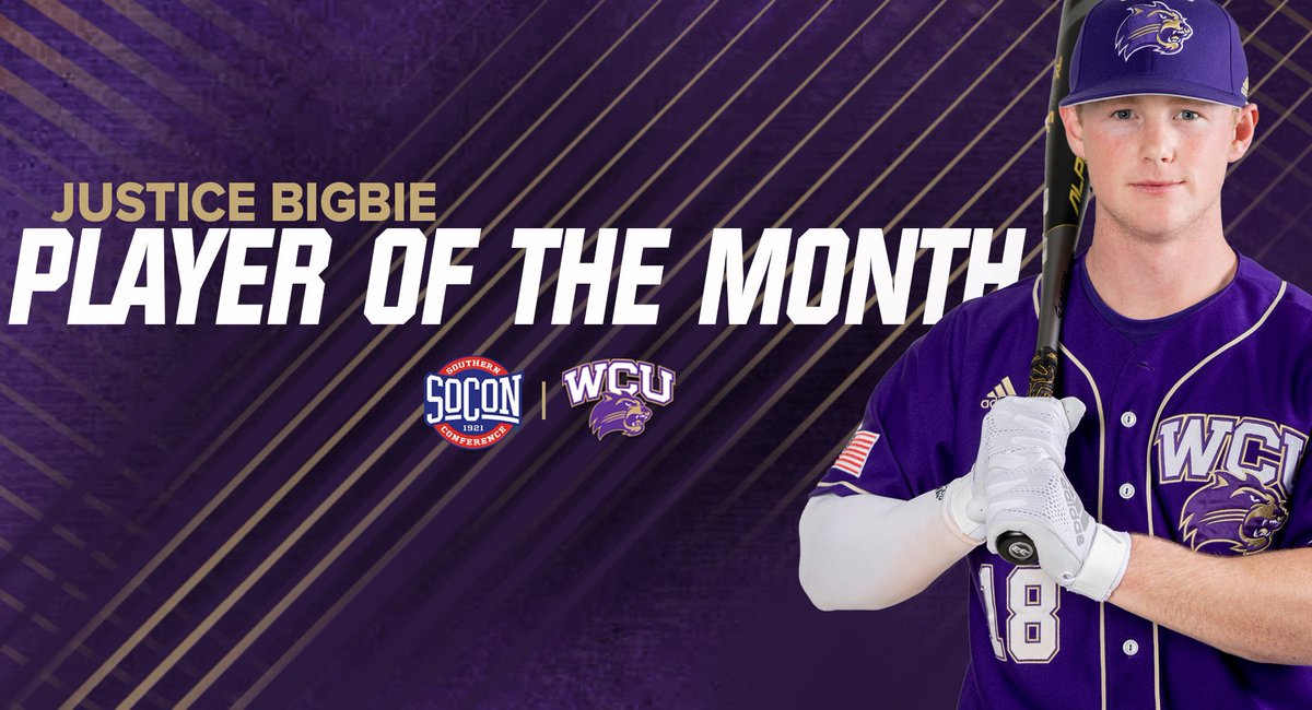 CatamountBSB's tweet photo. Clean sweep.

Congrats to Justice Bigbie and Zebby Matthews on being named @SoConSports Player &amp; Pitcher of the Month for February! 

#Catamounts https://t.co/MaaUWYoXG6
