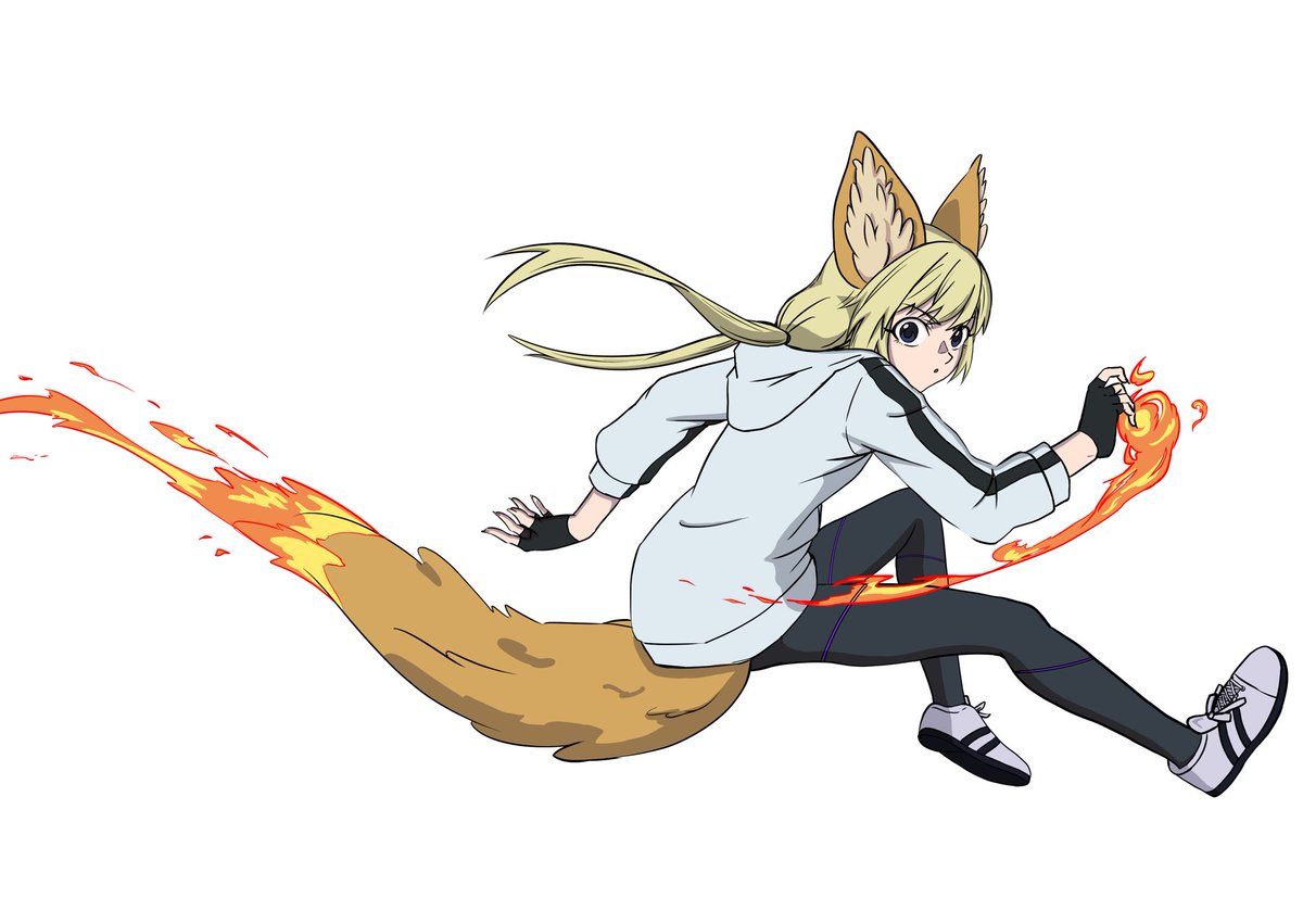 ｆield 怪物事変 紺ちゃんのイラストの続きで影と炎にハイライトを載せてみました 紺ちゃん可愛いね 怪物事変 紺 怪物事変ファンアート イラスト イラスト好きな人と繋がりたい 春の創作クラスタフォロー祭り 絵描きさんと繋がりたい