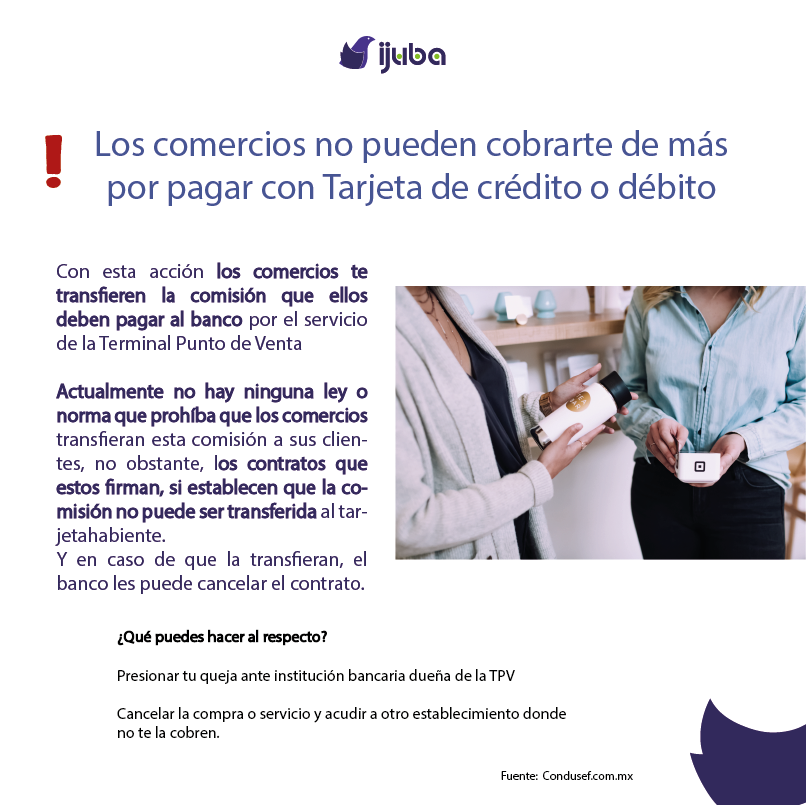 ijubasolutions's tweet photo. Muchos comercios tienden a vender transfiriendo la comisión que cobra el banco, informa a tus clientes las buenas prácticas #ijuba #payments #tpv https://t.co/UpnIBCUDH0