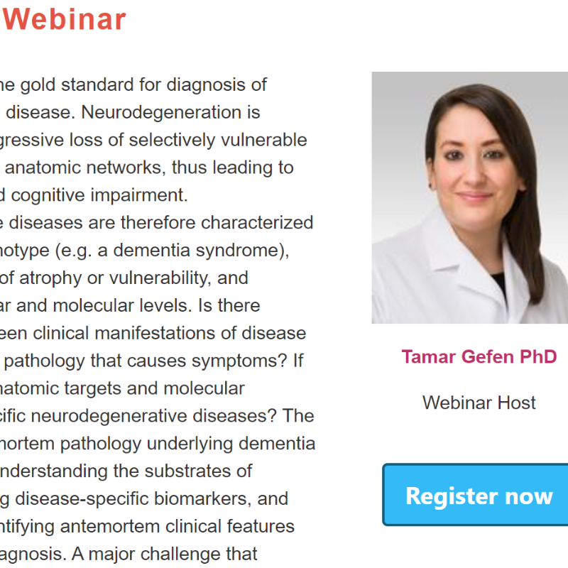INSneuro's tweet photo. #INS Members! Enjoy free webinar by @INSneuro in partnership with #DementiaSIG on March 19th at 3 PM EST: An Introduction to Neurodegenerative Pathology for Neuropsychologists with Dr. Tamar Gefen.
CE credit details: https://t.co/ha8rUUVLPQ
Register here: https://t.co/vEwO5b2kcK