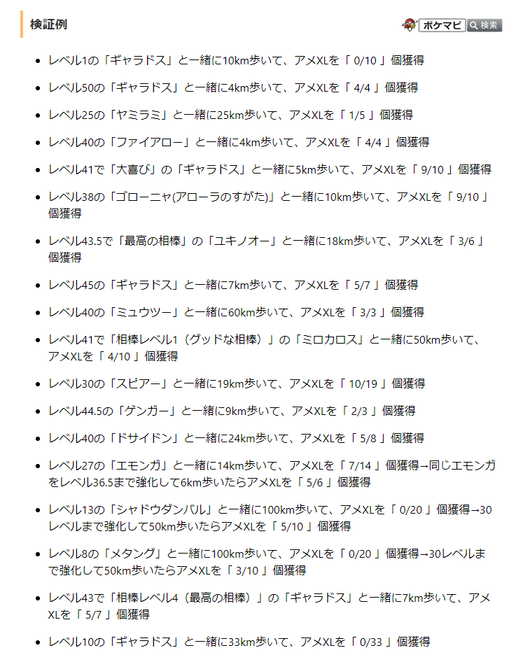 ポケモンgo攻略情報 ポケマピ 相棒と一緒に歩いてアメxl獲得を狙う場合 ポケモンレベルが高いほど アメxlを獲得できる確率が高いのでは という検証が進められています ポケモンレベルが40に近いほど アメxl獲得率が高く ポケモンレベルが低いと0個の ポケモンgo攻略情報 ポケマピ 相棒と一緒に歩いてアメxl獲得を狙う場合 ポケモンレベルが高いほど アメxlを獲得できる確率が高いのでは という検証が進められています ポケモンレベルが40に近いほど アメxl獲得率が高く ポケモンレベルが低いと0個の