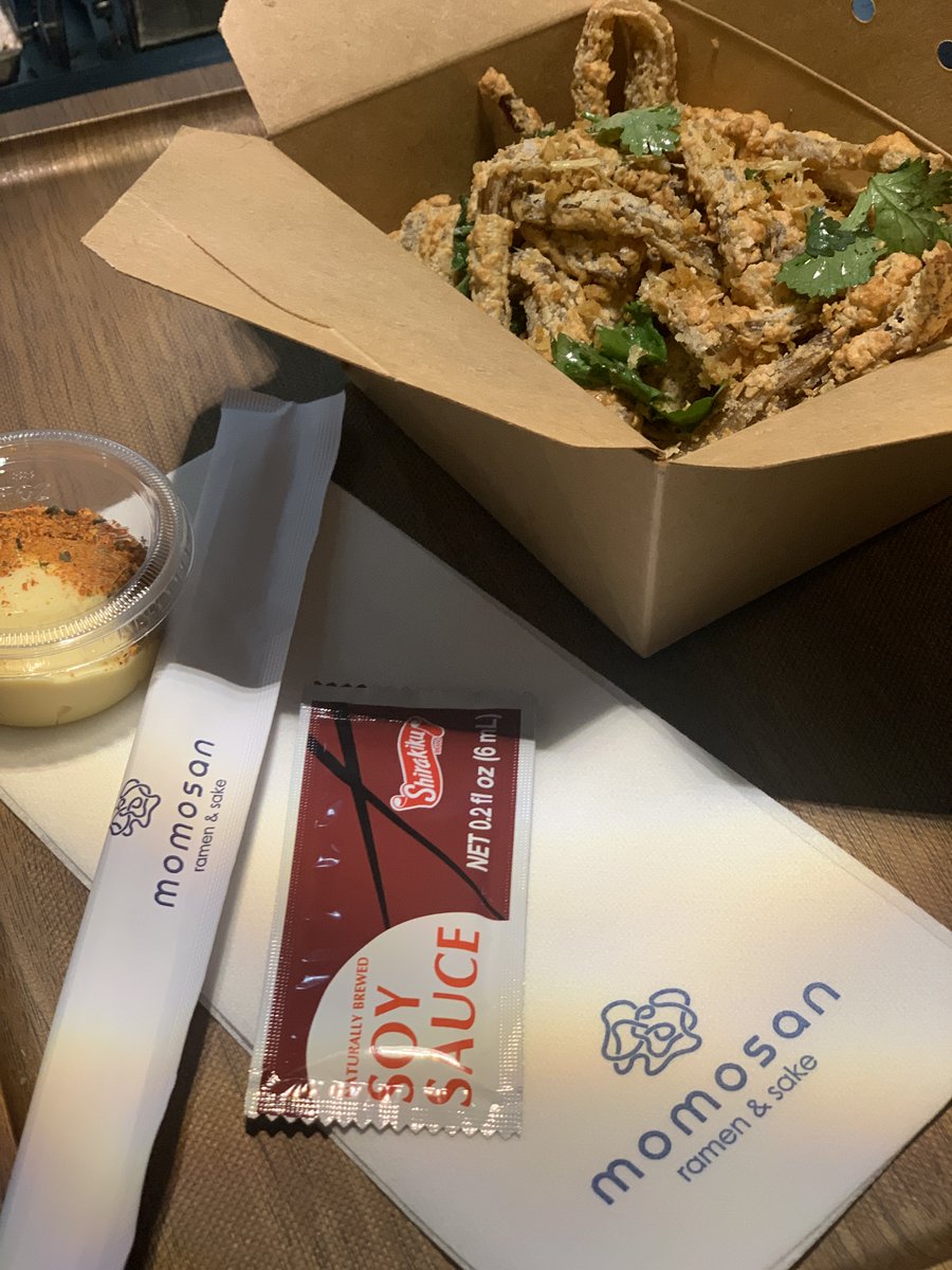 Want to try something that might be a bit out of the norm? Grab a starter of Crispy Mimiga with your ramen takeout/delivery order. Our crispy mimiga is fried pig ear, shichimi, and Japanese mayo. So tasty!