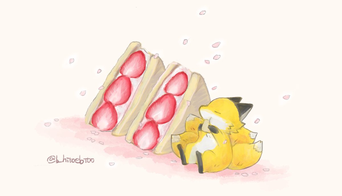 no humans food pokemon (creature) strawberry petals food focus fruit  illustration images
